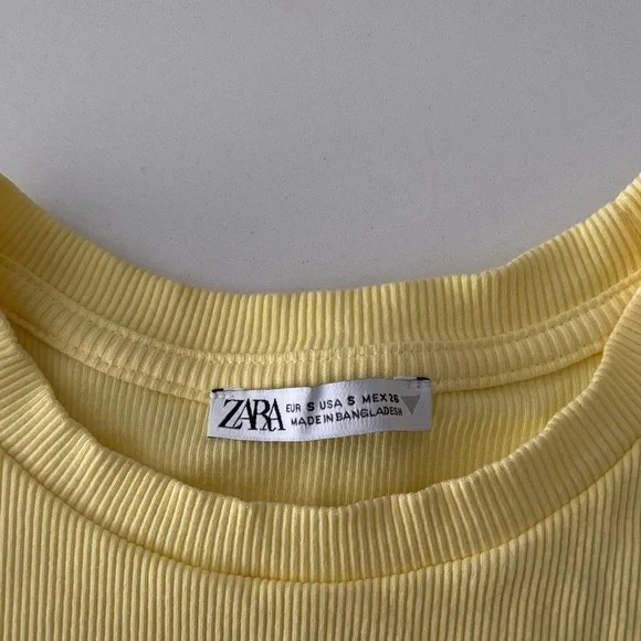 Yellow Ruffled Sleeve Top - Picture 2 of 3